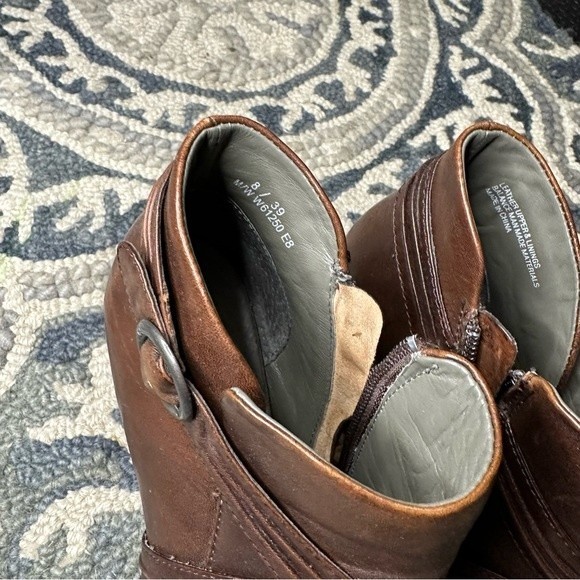 Born Brown Leather Booties Size Women’s 8 - Picture 5 of 11